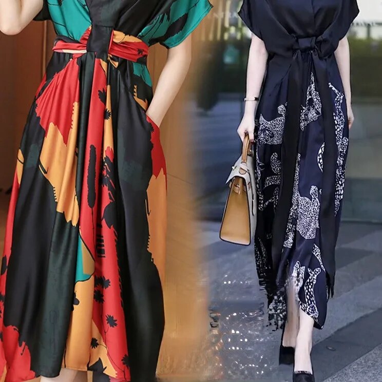 SilkSway Zijden Jurk - Vloeiend, Vrouwelijk, Onweerstaanbaar.