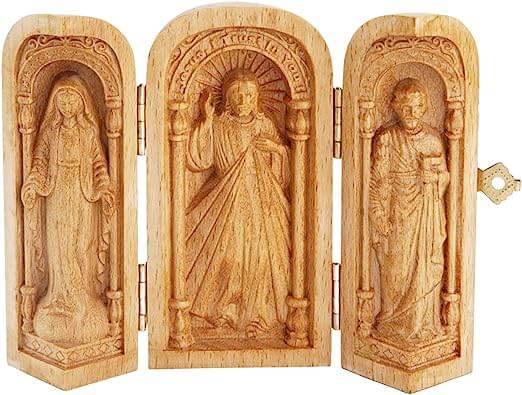 Heilige Familie Beukenhouten Figuurtjes
