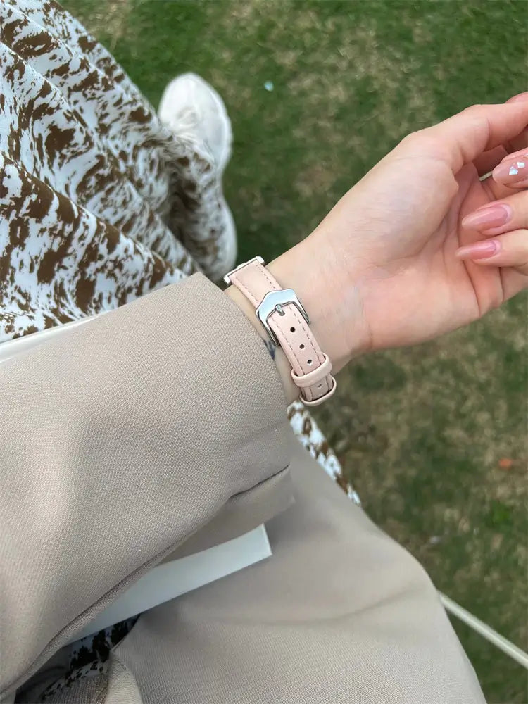 Slanke Leren Apple Watch-band