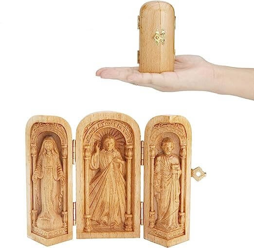Heilige Familie Beukenhouten Figuurtjes