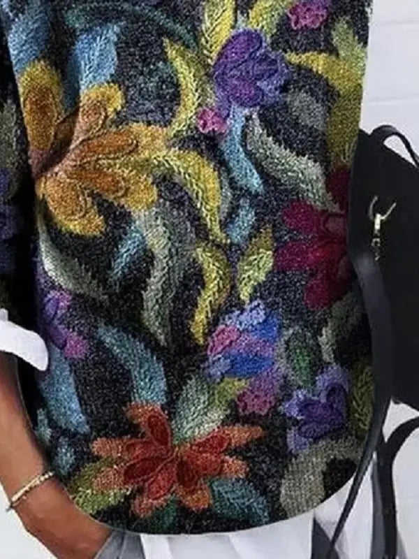 Trendy Bloemen Trui - Het toppunt van comfort en mode.