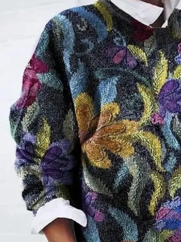 Trendy Bloemen Trui - Het toppunt van comfort en mode.