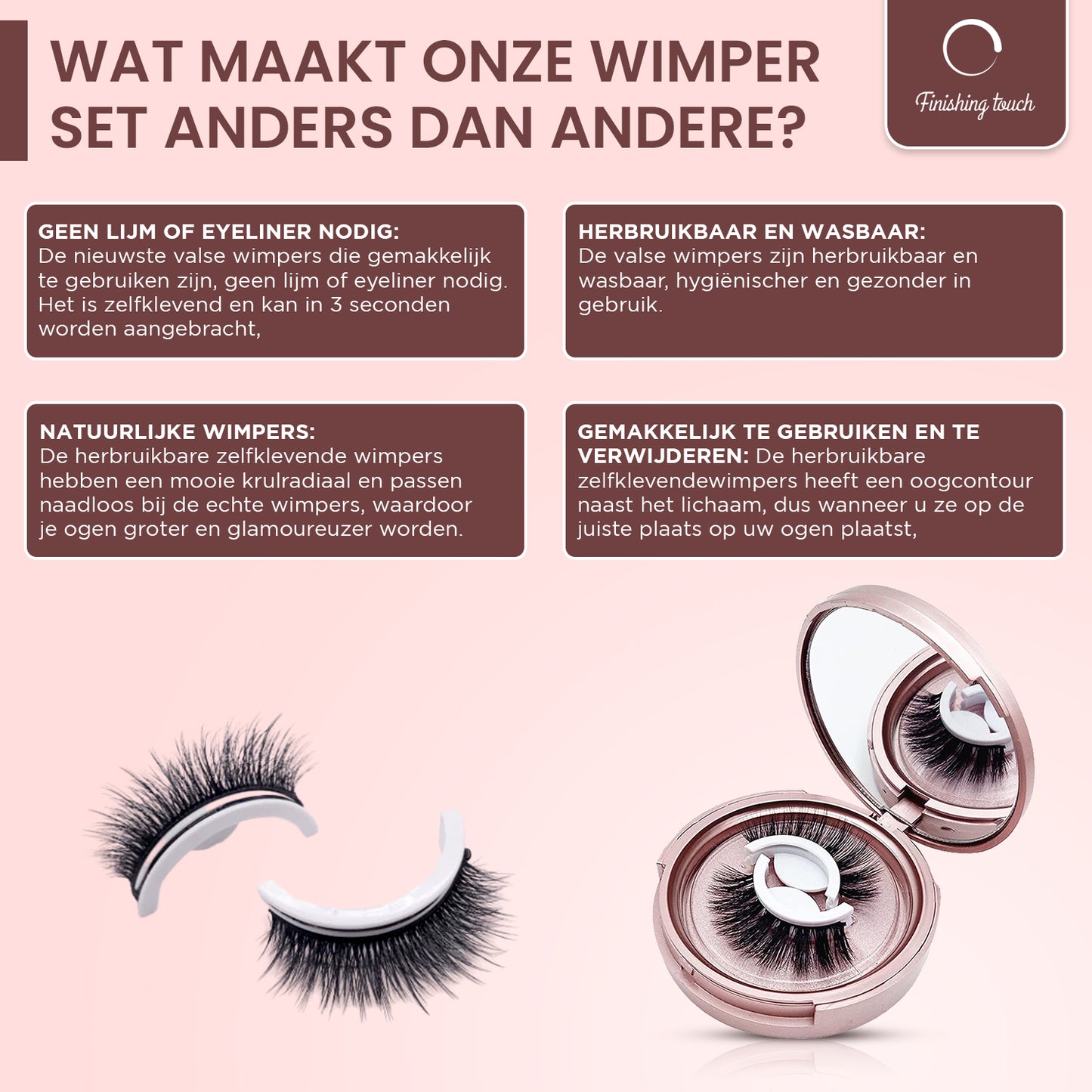 Herbruikbare Natuurlijke Wimpers