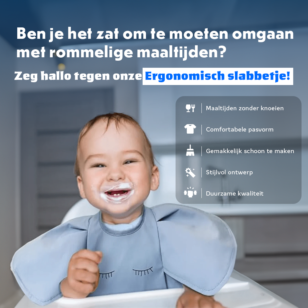 Ergonomische baby Slabbetjes met vangbakje - Finishingtouchesnl Ergonomische baby Slabbetjes met vangbakje - Finishingtouchesnl