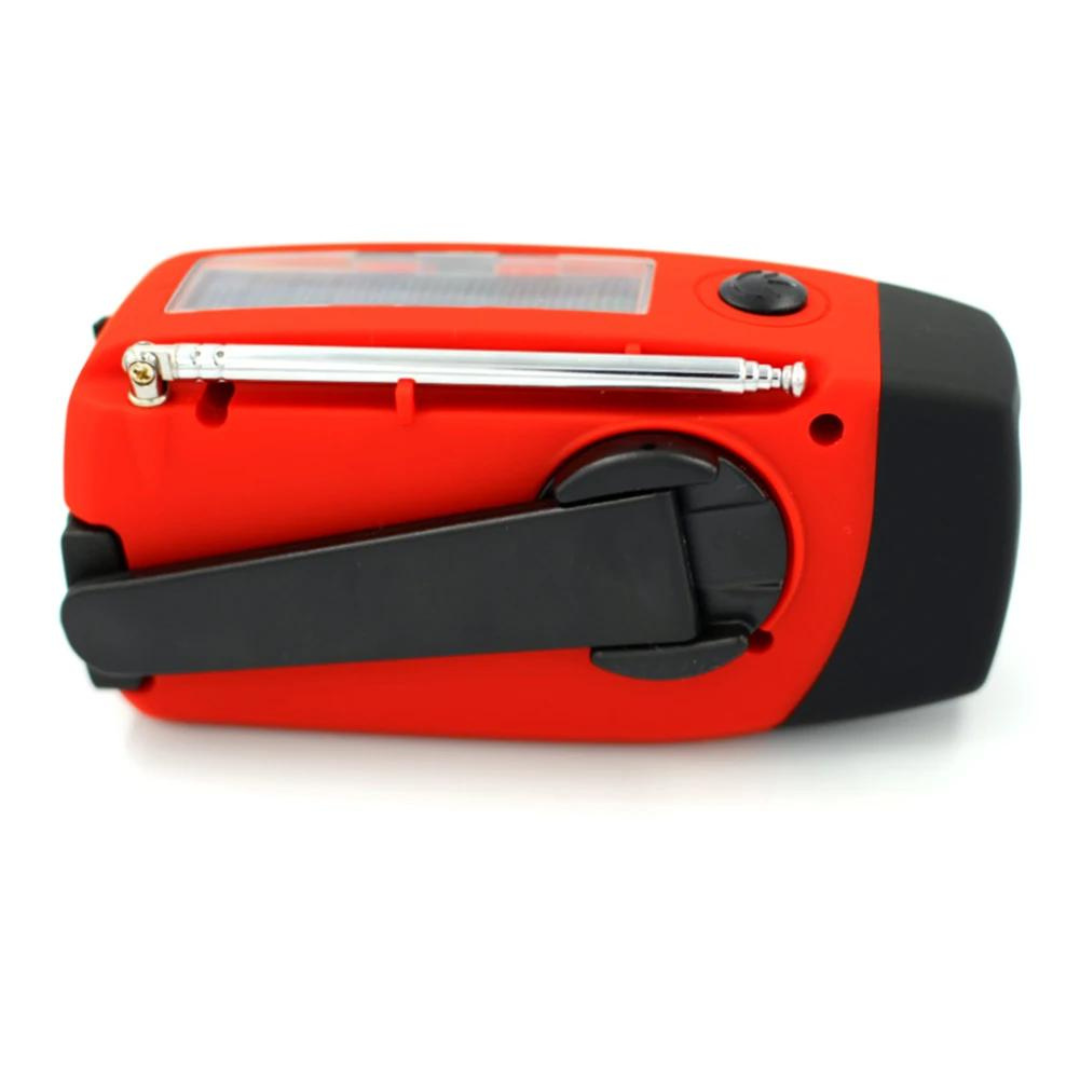SolarSafe - Noodradio & Zaklamp op zonne-energie en opwindbaar! 2000mAh