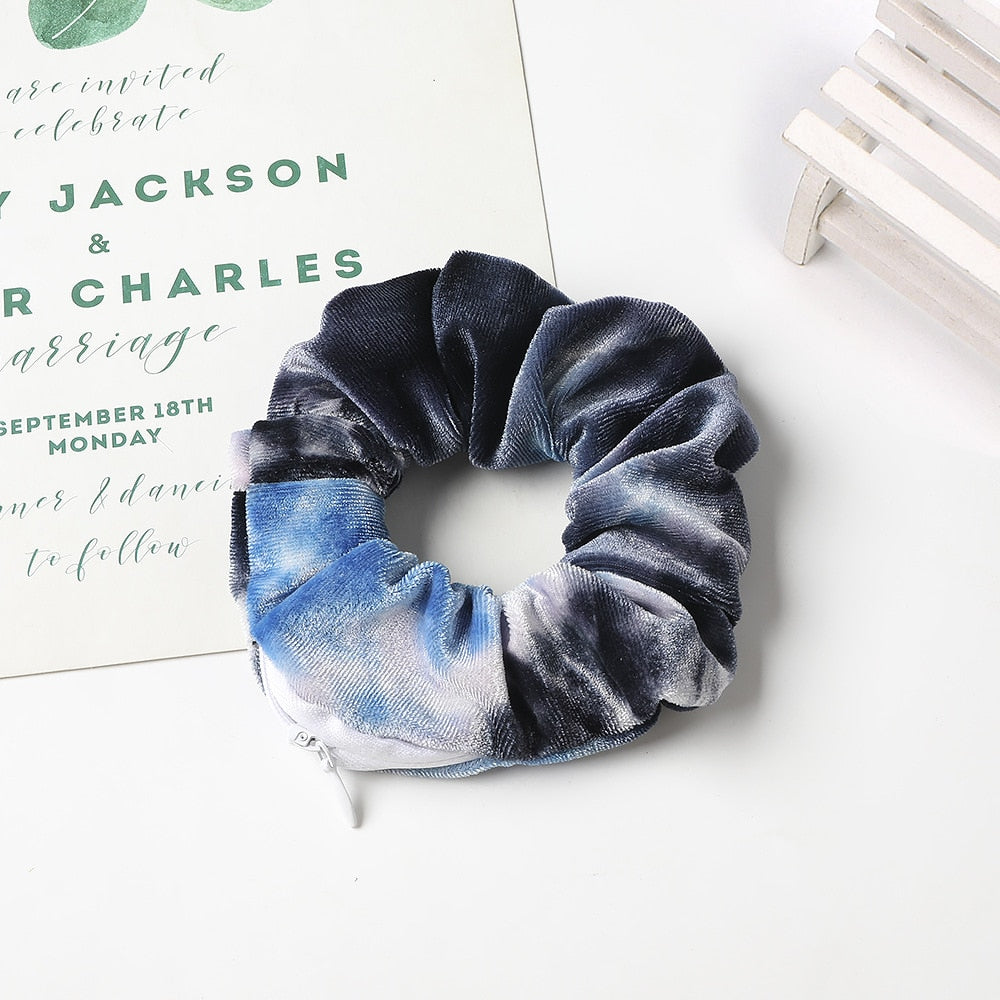 SecretZip - Fluwelen Rits Scrunchies