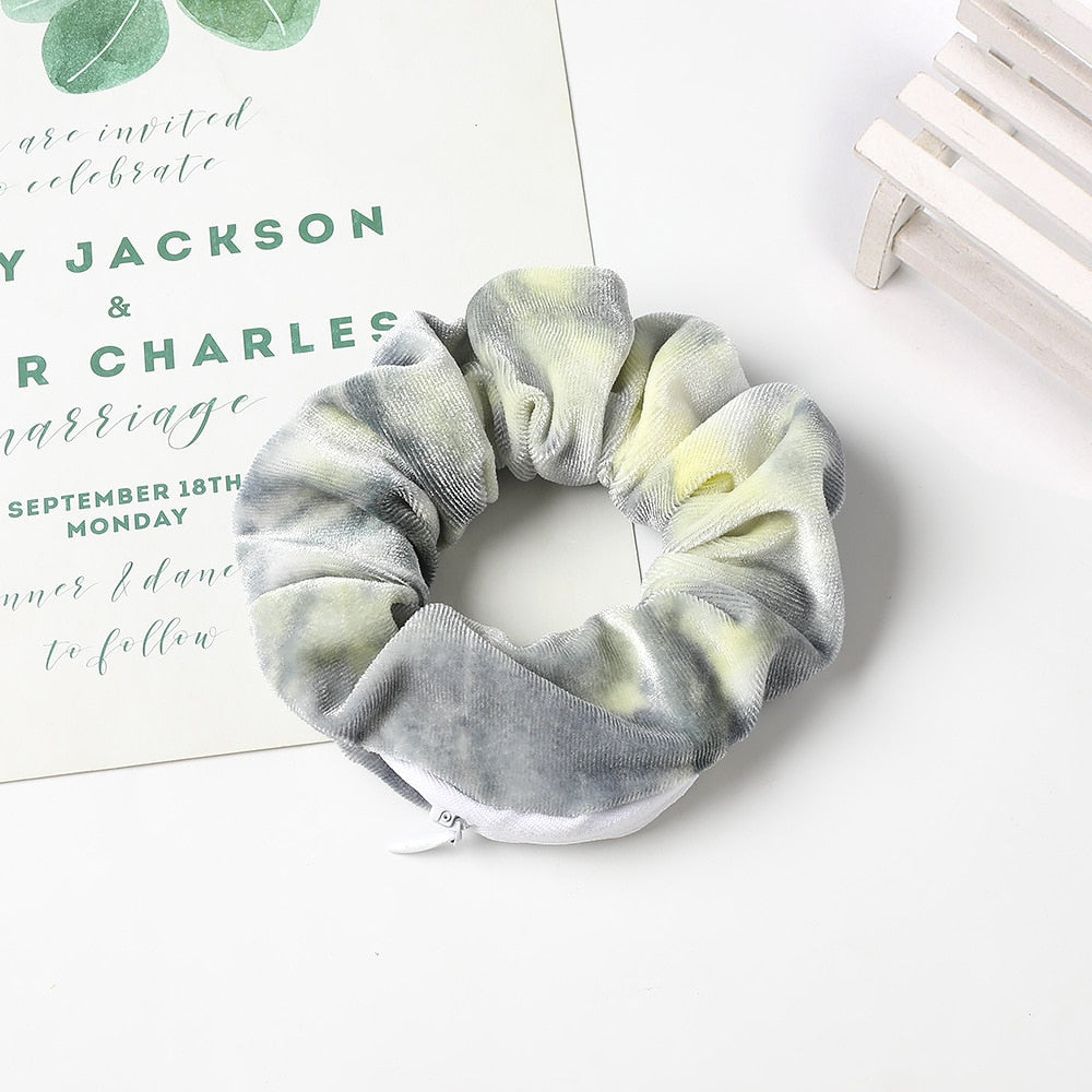 SecretZip - Fluwelen Rits Scrunchies