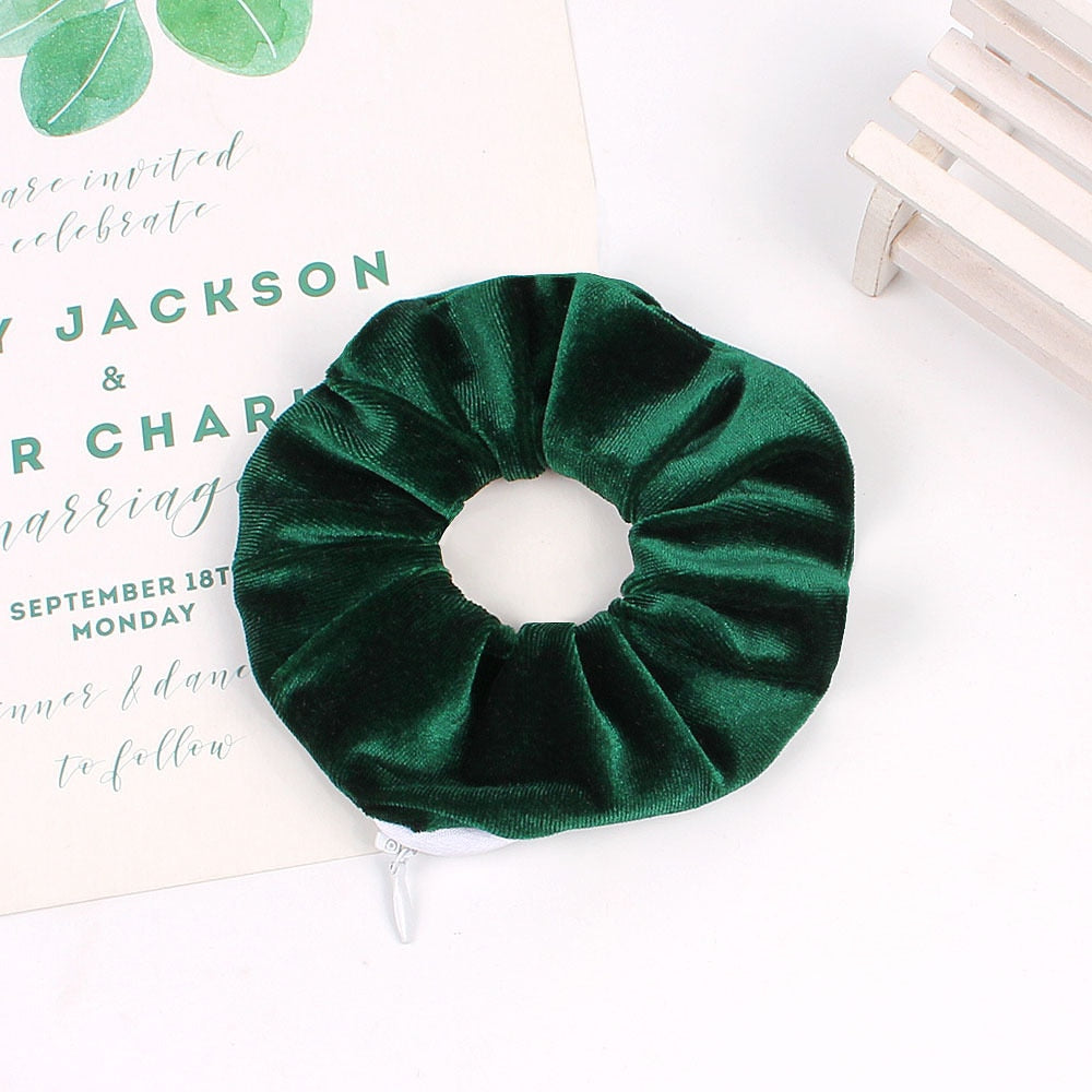 SecretZip - Fluwelen Rits Scrunchies