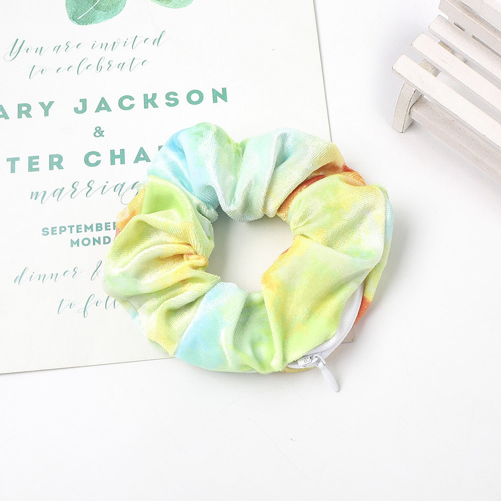 SecretZip - Fluwelen Rits Scrunchies