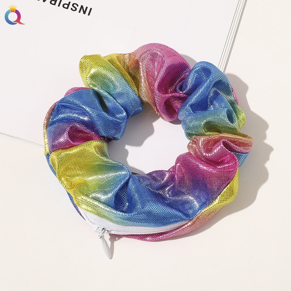 SecretZip - Fluwelen Rits Scrunchies