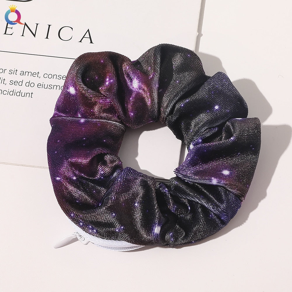 SecretZip - Fluwelen Rits Scrunchies