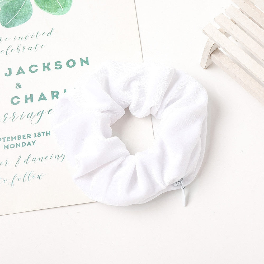 SecretZip - Fluwelen Rits Scrunchies