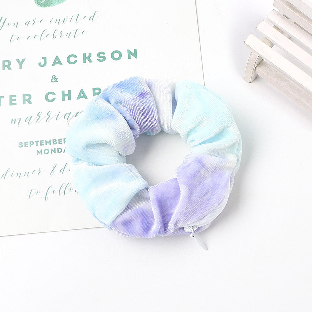 SecretZip - Fluwelen Rits Scrunchies