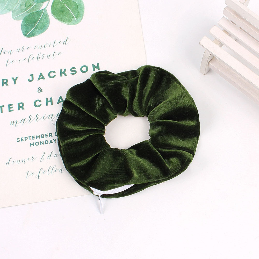 SecretZip - Fluwelen Rits Scrunchies