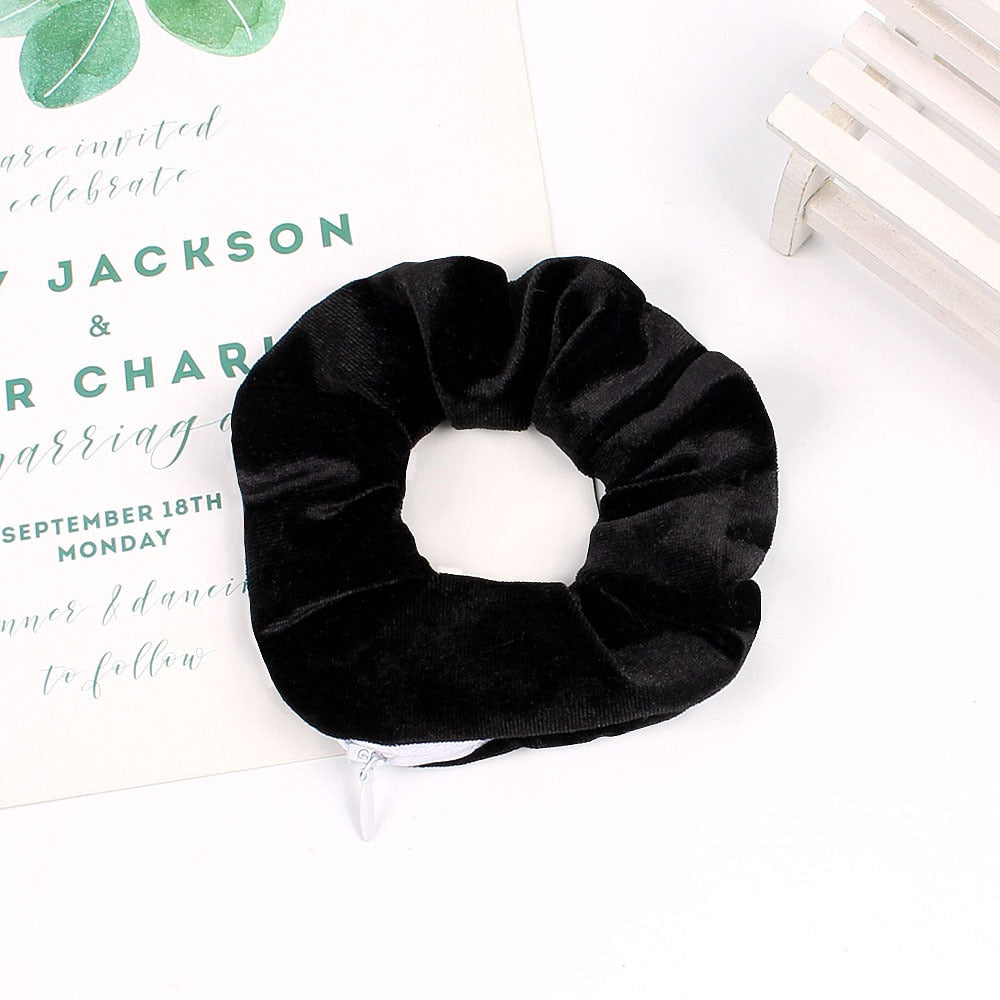 SecretZip - Fluwelen Rits Scrunchies