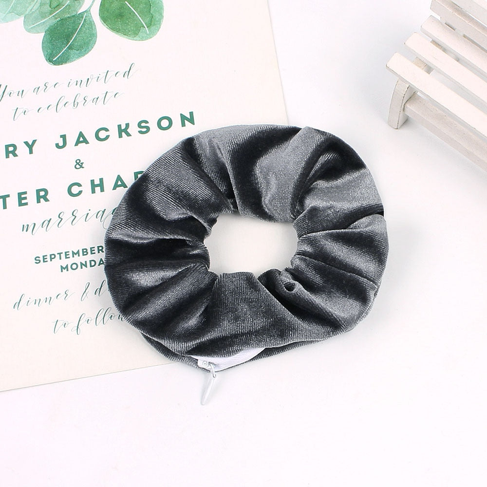 SecretZip - Fluwelen Rits Scrunchies