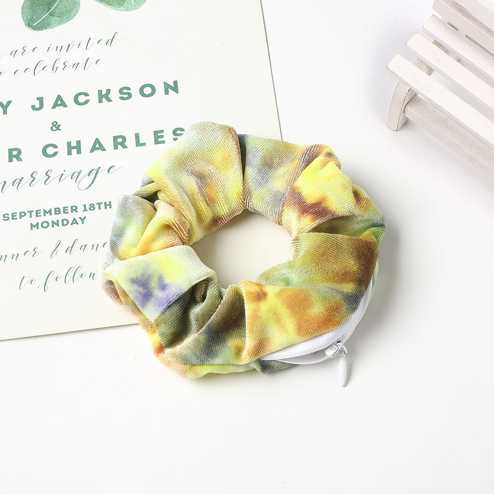 SecretZip - Fluwelen Rits Scrunchies