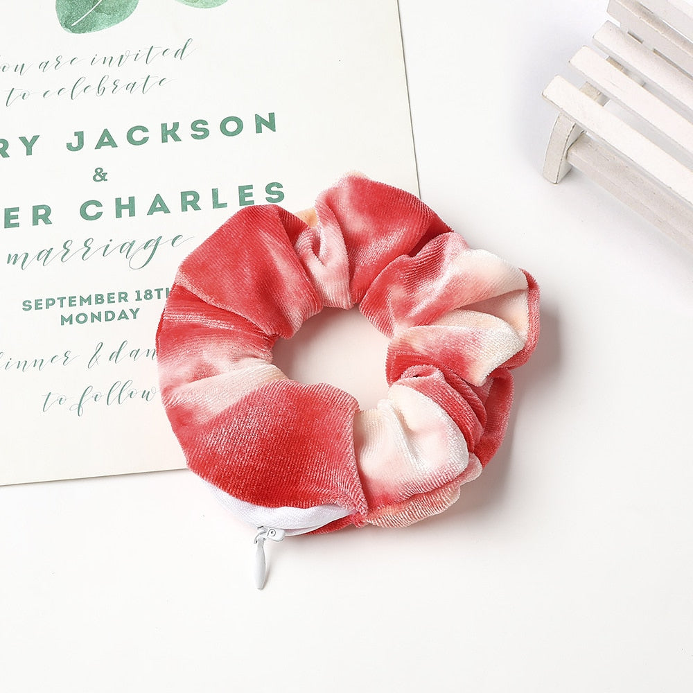 SecretZip - Fluwelen Rits Scrunchies