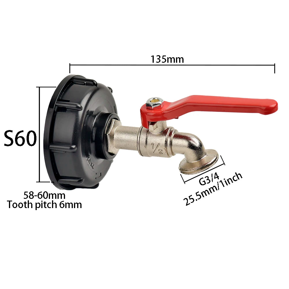 IBC Tank Tap Adapter S60 met 16mm Snelsluiting – Duurzaam en Veelzijdig voor Tuin en Huis 6