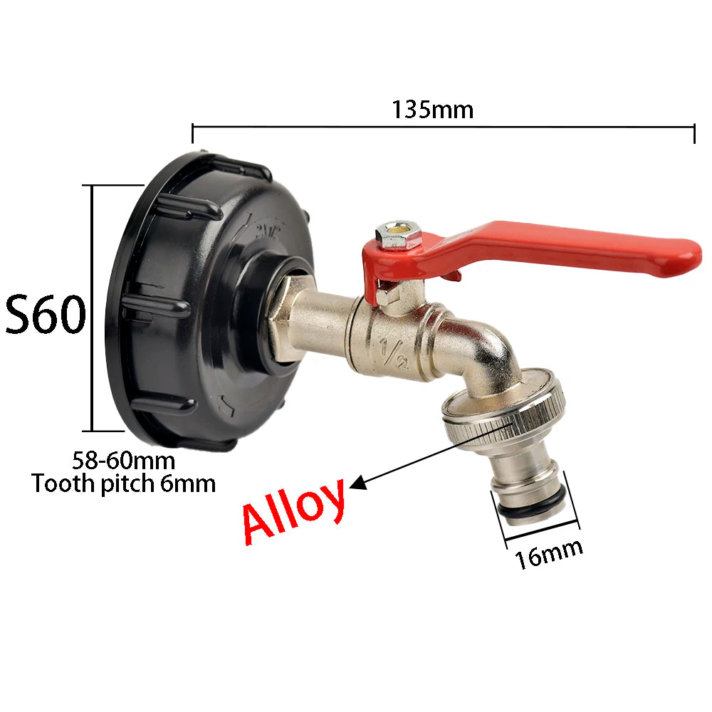 IBC Tank Tap Adapter S60 met 16mm Snelsluiting – Duurzaam en Veelzijdig voor Tuin en Huis 8