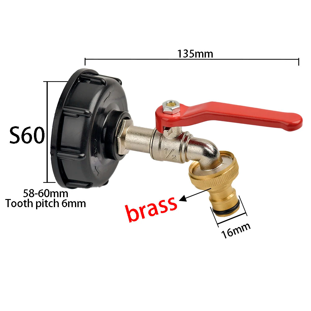 IBC Tank Tap Adapter S60 met 16mm Snelsluiting – Duurzaam en Veelzijdig voor Tuin en Huis 9