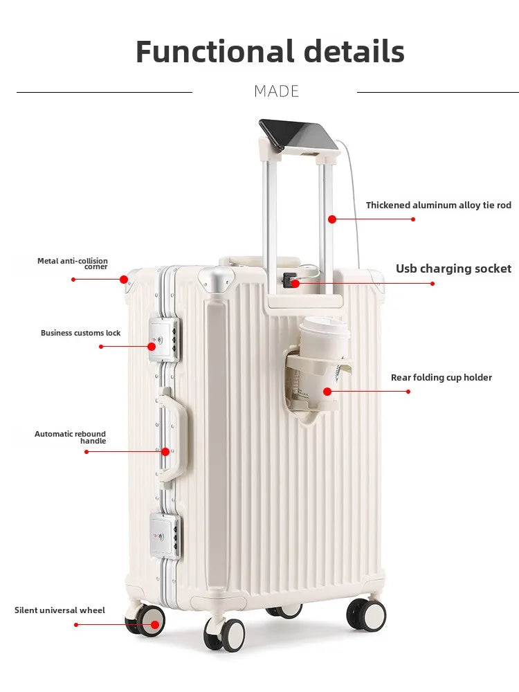 Riwa™ Aluminium Trolley | Multifunctionele Aluminium reiskoffer
