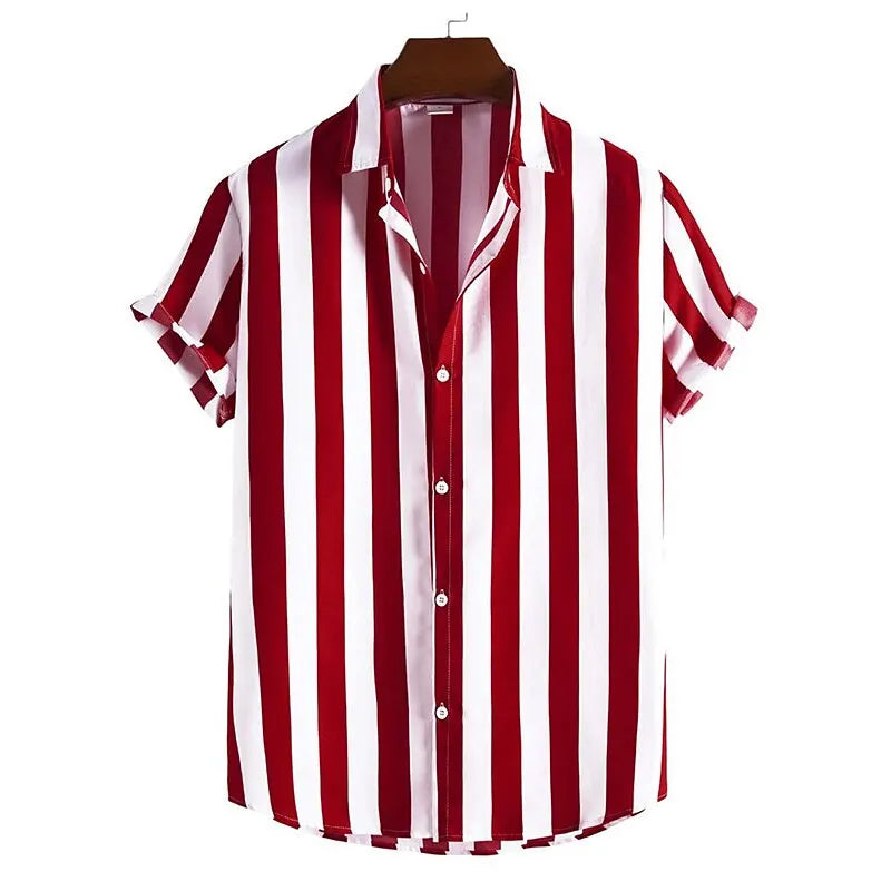Variant image for Gestreept Herenhemd met Korte Mouwen – Casual Shirt in Groot Formaat van Zachte Rekbare Stof-4