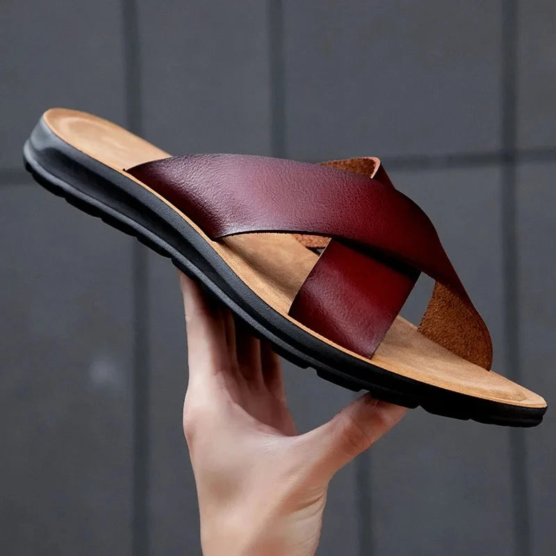 Leren Slippers Heren van Hoogwaardig Italiaans Leer – Comfortabele Flip Flops in Maten 38-47-4
