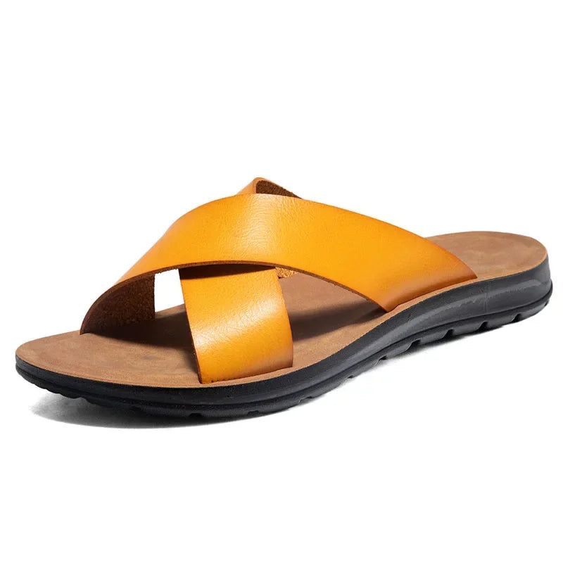 Variant image for Leren Slippers Heren van Hoogwaardig Italiaans Leer – Comfortabele Flip Flops in Maten 38-47-1