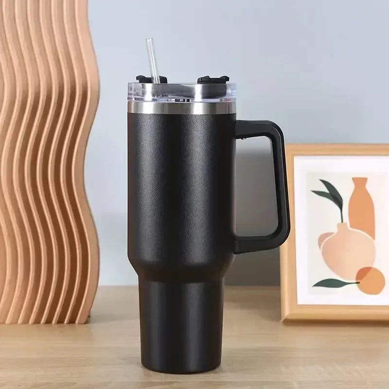 ThermoMax Pro 1.2L - Premium Roestvrijstalen Drinkbeker met Rietje | 6u Warm, 12u Koud