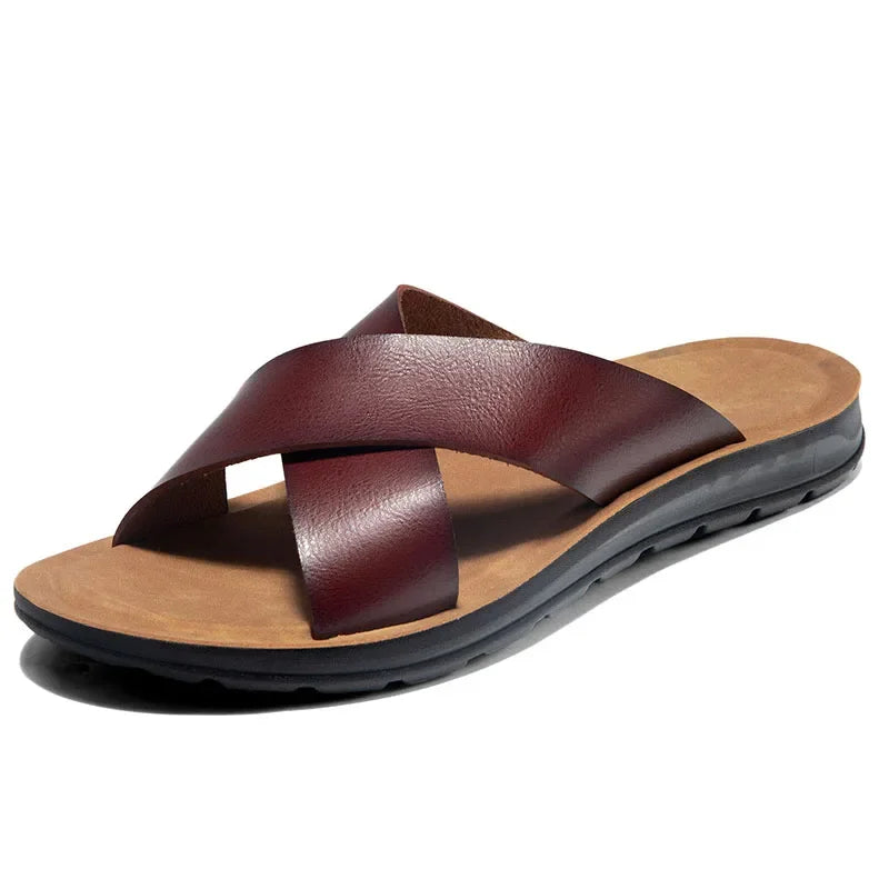Variant image for Leren Slippers Heren van Hoogwaardig Italiaans Leer – Comfortabele Flip Flops in Maten 38-47-9