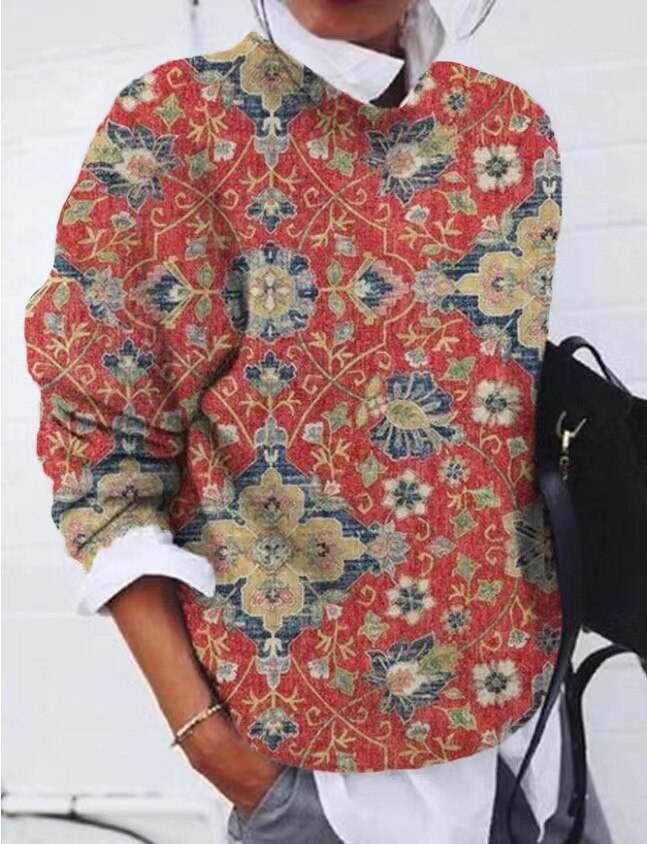 Trendy Bloemen Trui - Het toppunt van comfort en mode.
