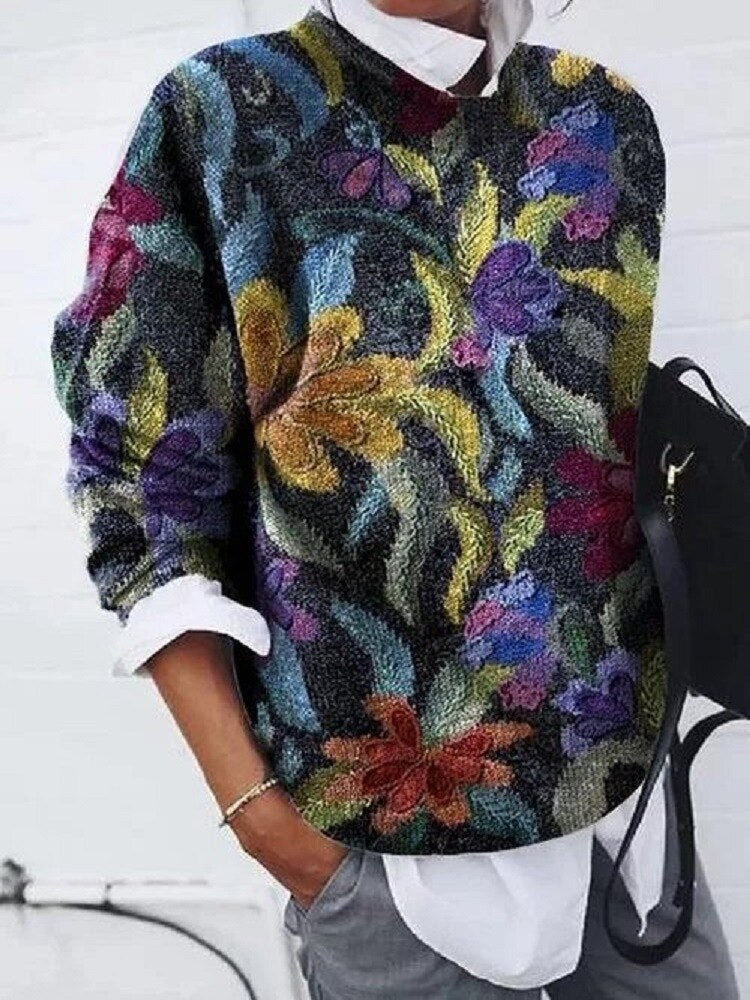 Trendy Bloemen Trui - Het toppunt van comfort en mode.