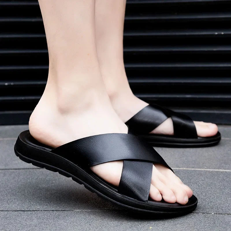 Leren Slippers Heren van Hoogwaardig Italiaans Leer – Comfortabele Flip Flops in Maten 38-47-2