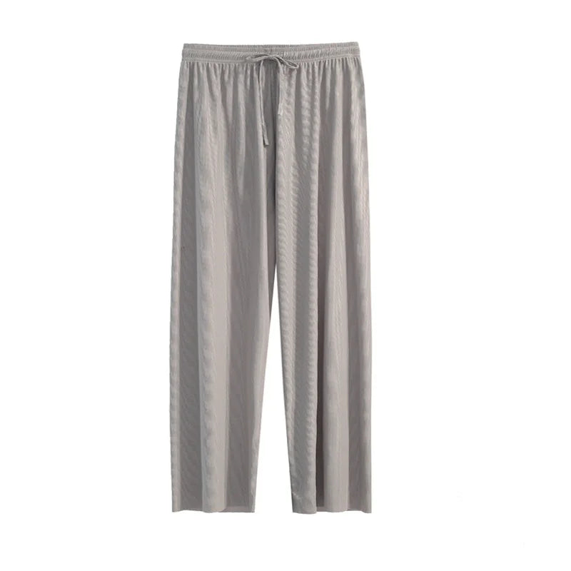 Wijde Broek Dames met Elastische Taille - Ankel-Lange Wijde Pijpen voor Casual Zomerlook 11