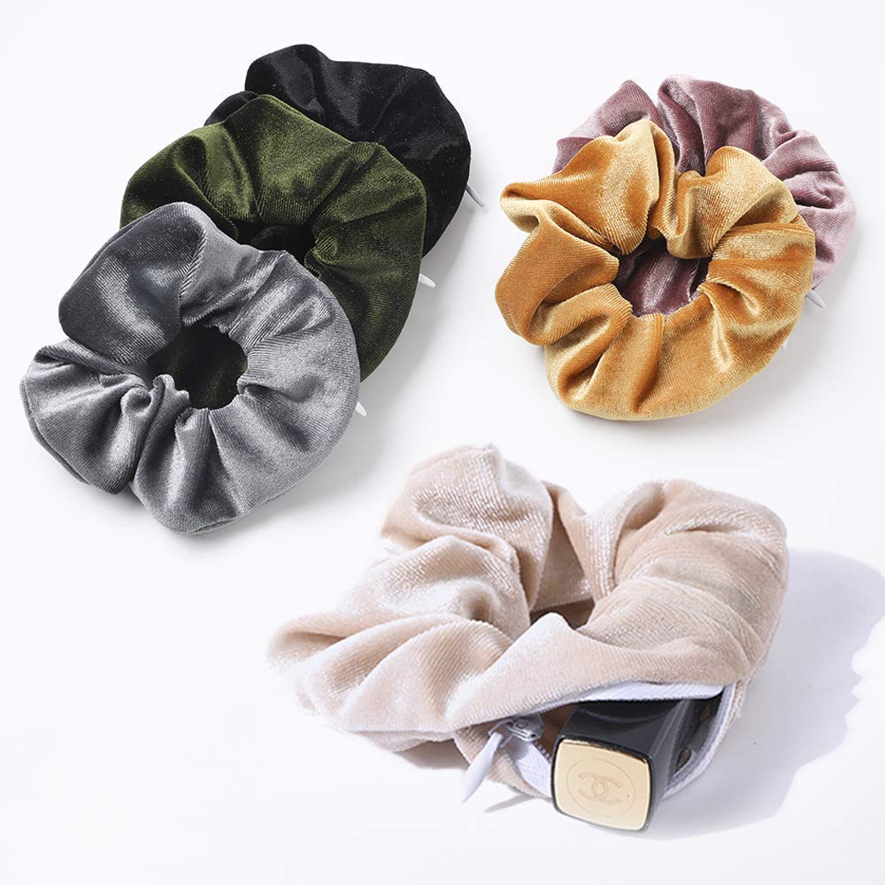 SecretZip - Fluwelen Rits Scrunchies