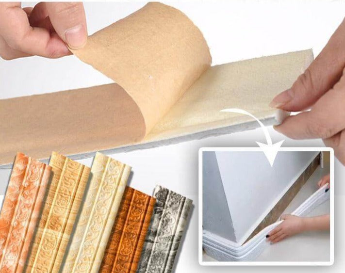 3D-Plint - Zelfklevende 3D Muur Randstrook