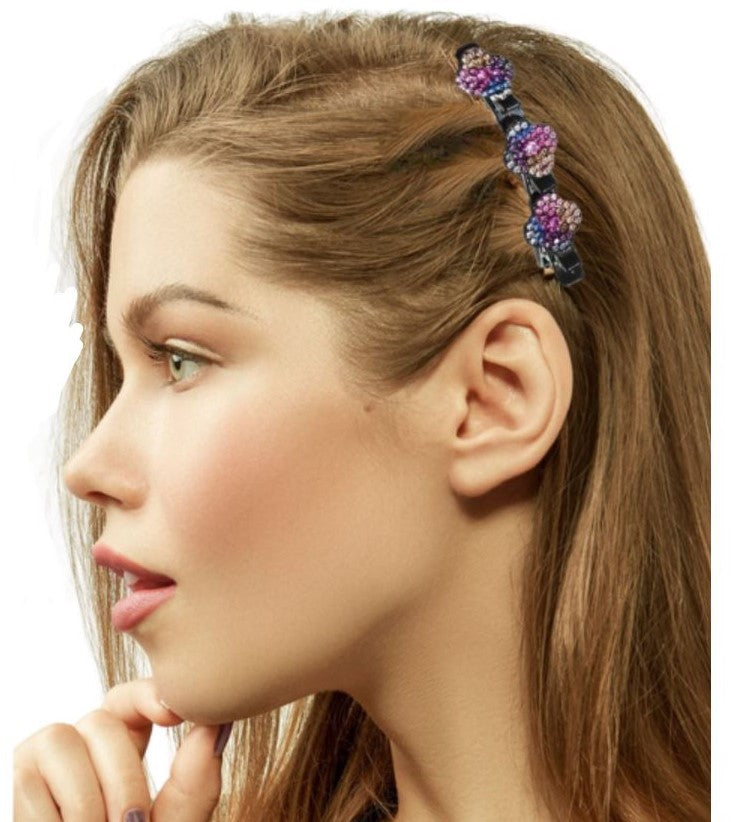 Fonkelende Bergkristal Bloem Haarclip
