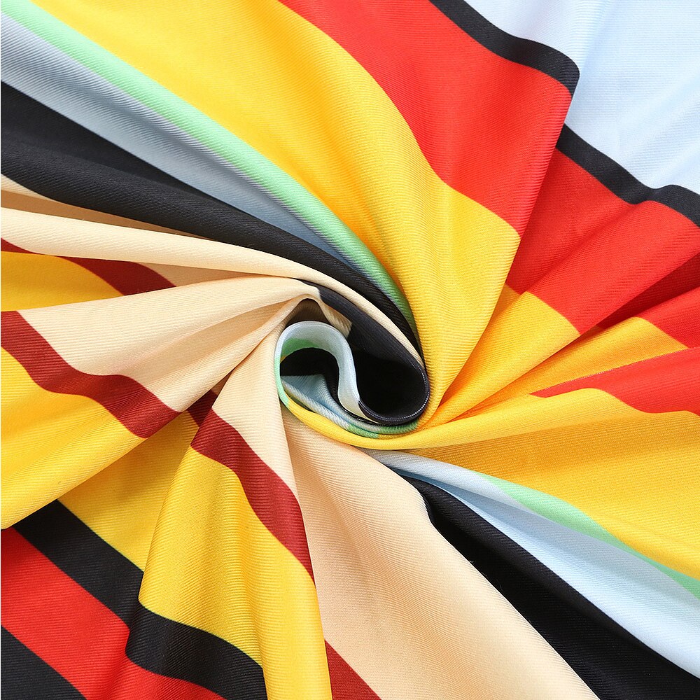 Regenboog Streep Spaghetti Strap Maxi Jurk