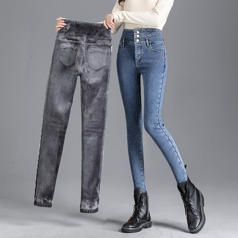 Fleece Jeggings - Jeggings met warme fleece voering