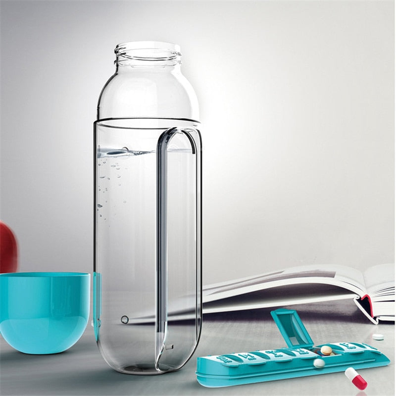 HealthBottle - 2 In 1 Pillendoos Waterfles