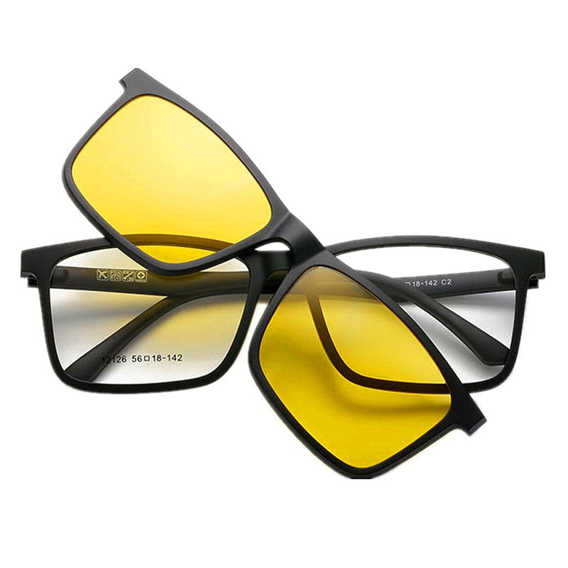 Clip-On Zonnebril - Bril met 5 verschillende opzet glazen