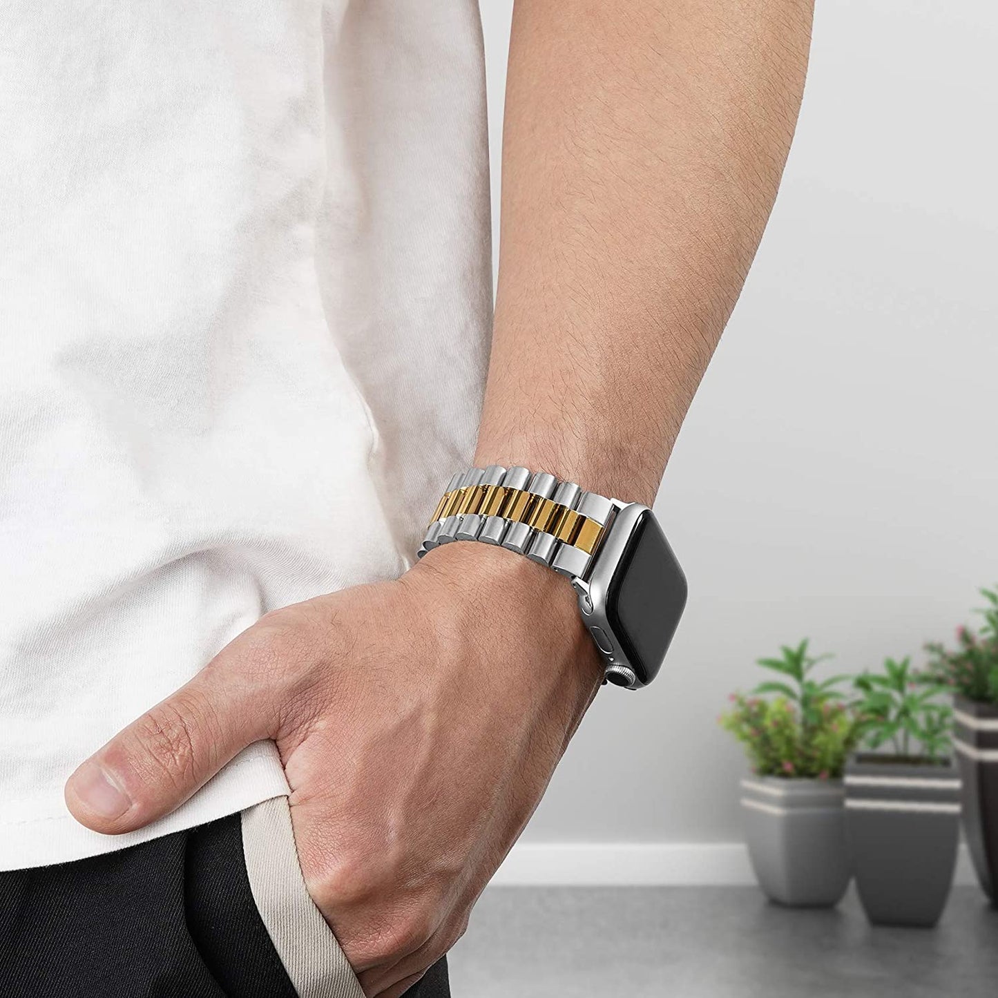EliteSteel - Luxe stalen horlogeband voor Apple Watch