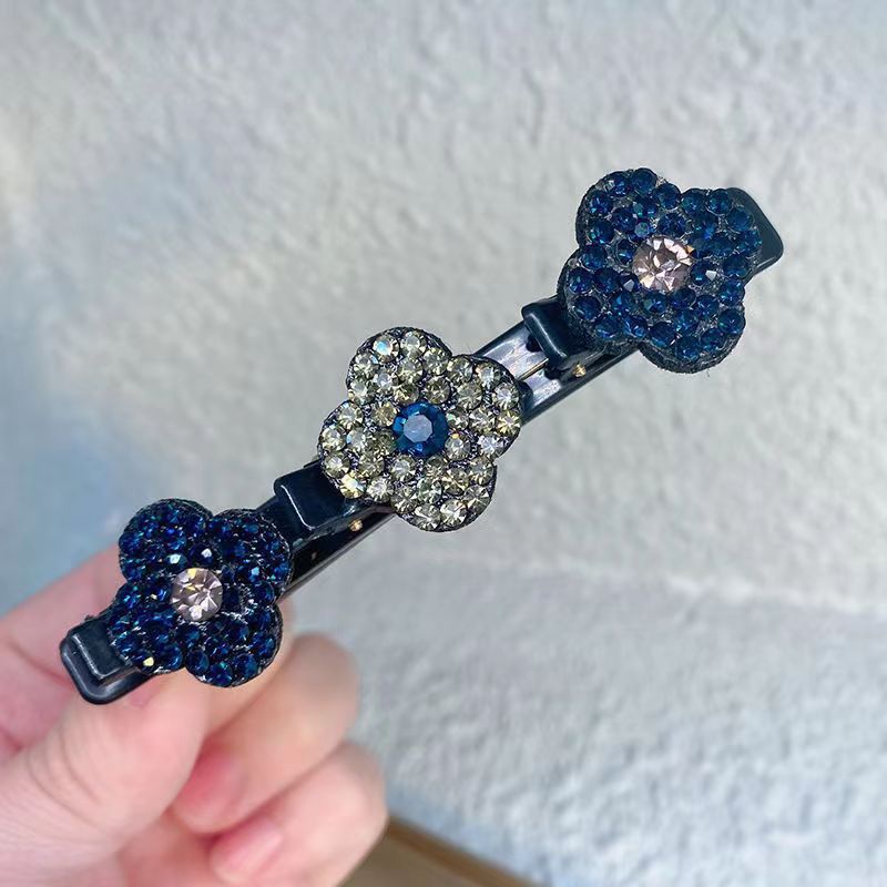 Fonkelende Bergkristal Bloem Haarclip