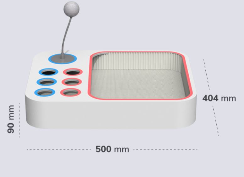 Kat Bal Spel en Krabplank