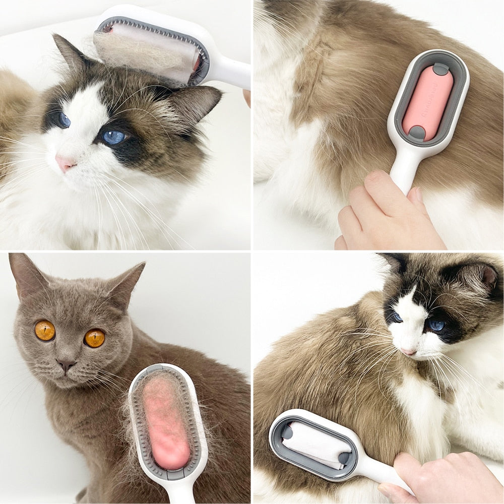 Groombrush - Dierenverzorging harenborstel met doekjes!