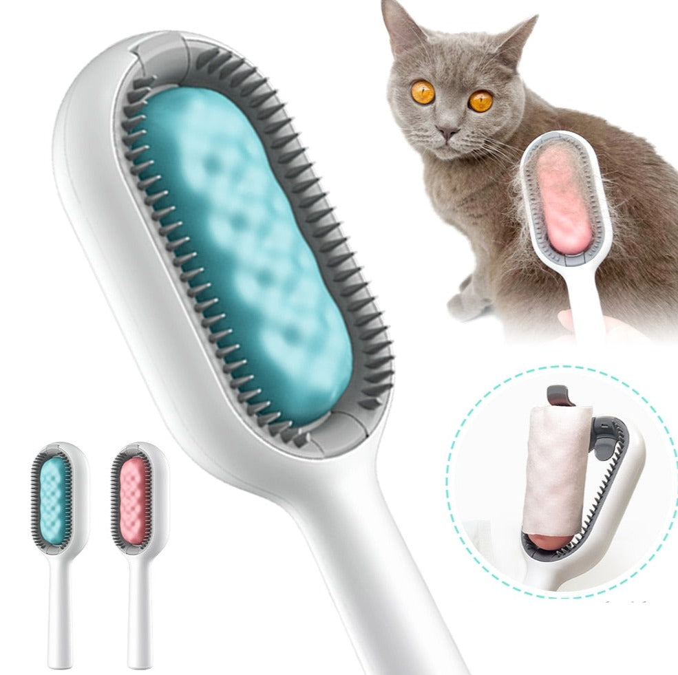 Groombrush - Dierenverzorging harenborstel met doekjes!