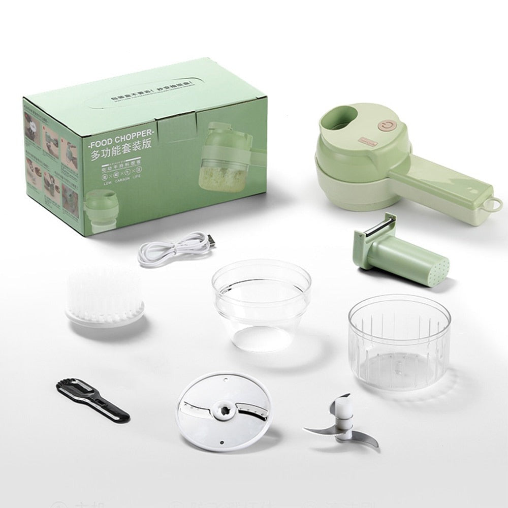 TurboSLice - 4 in1 Elektrische Groentesnijder Set