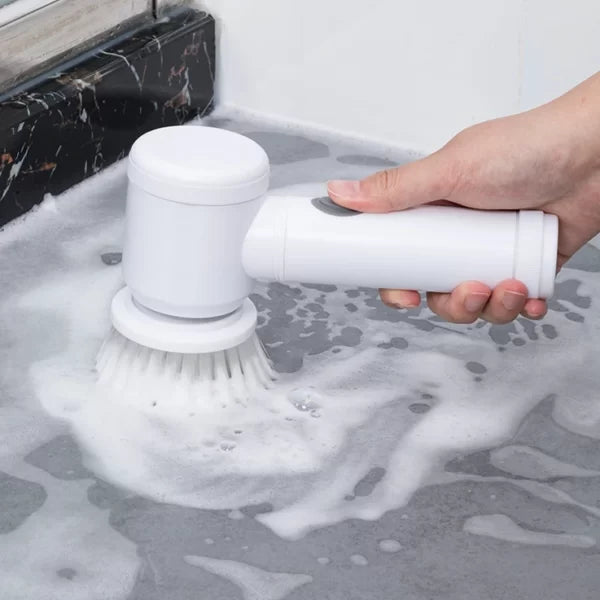 Scrubmax - Compacte draadloze schrobber met opzetkoppen