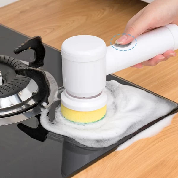 Scrubmax - Compacte draadloze schrobber met opzetkoppen